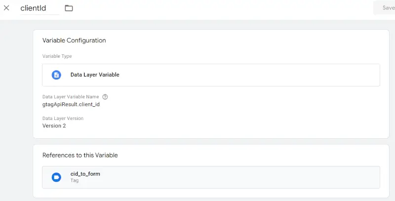 Client ID variable in GTM